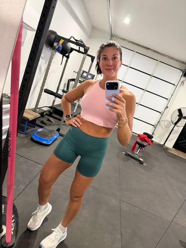 Customer photo review of ESSENCE High Neck Racerback Sports Bra