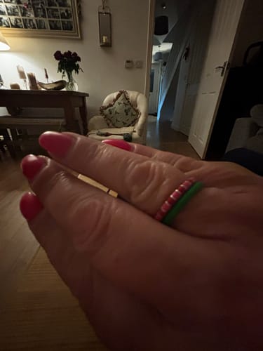 Customer photo review of GREEN THIN RING