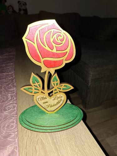 Customer photo review of Standing personalized flowers 6 bundle laser cut svg
