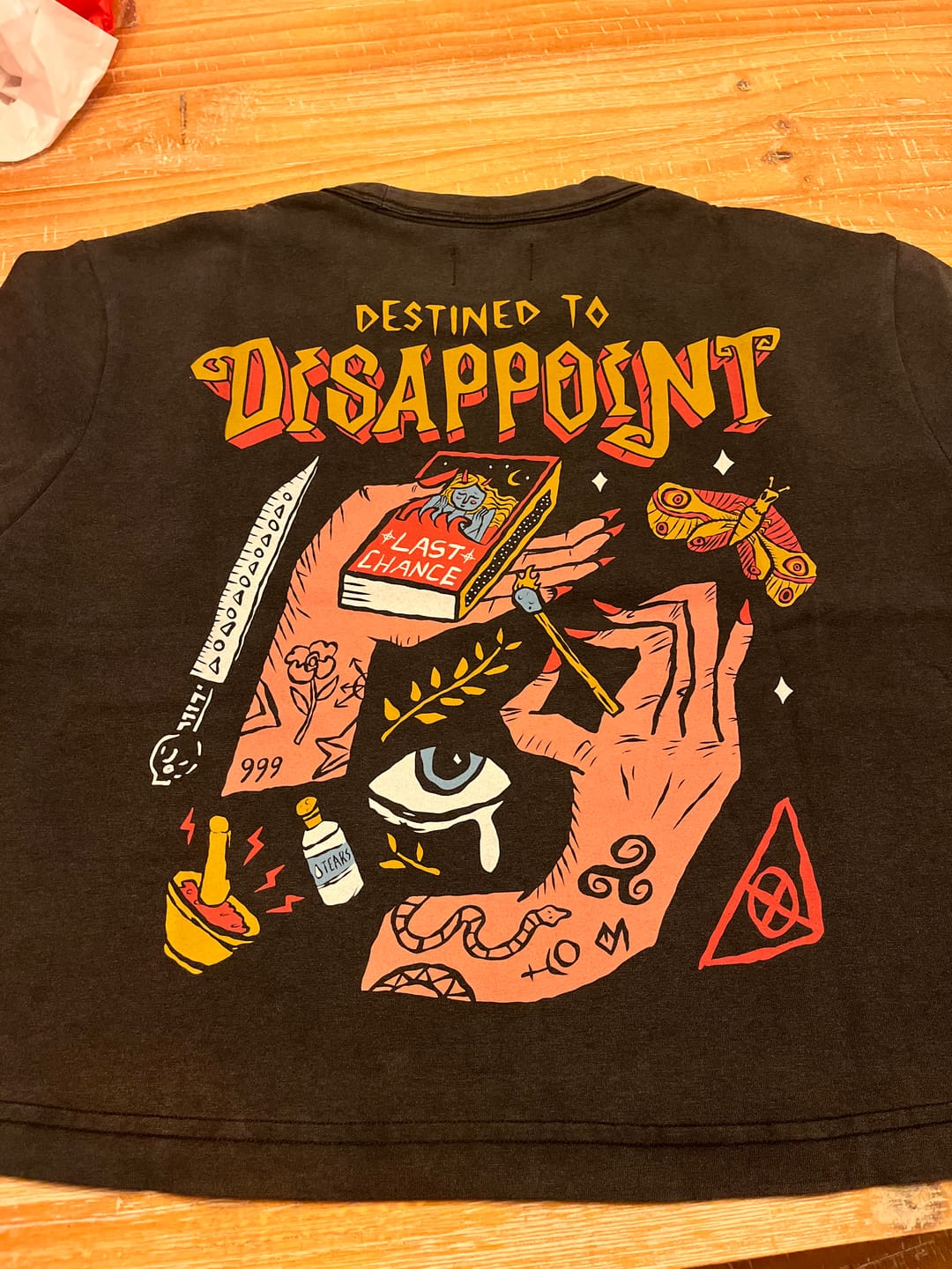 Customer photo review of Destined to Disappoint T-Shirt