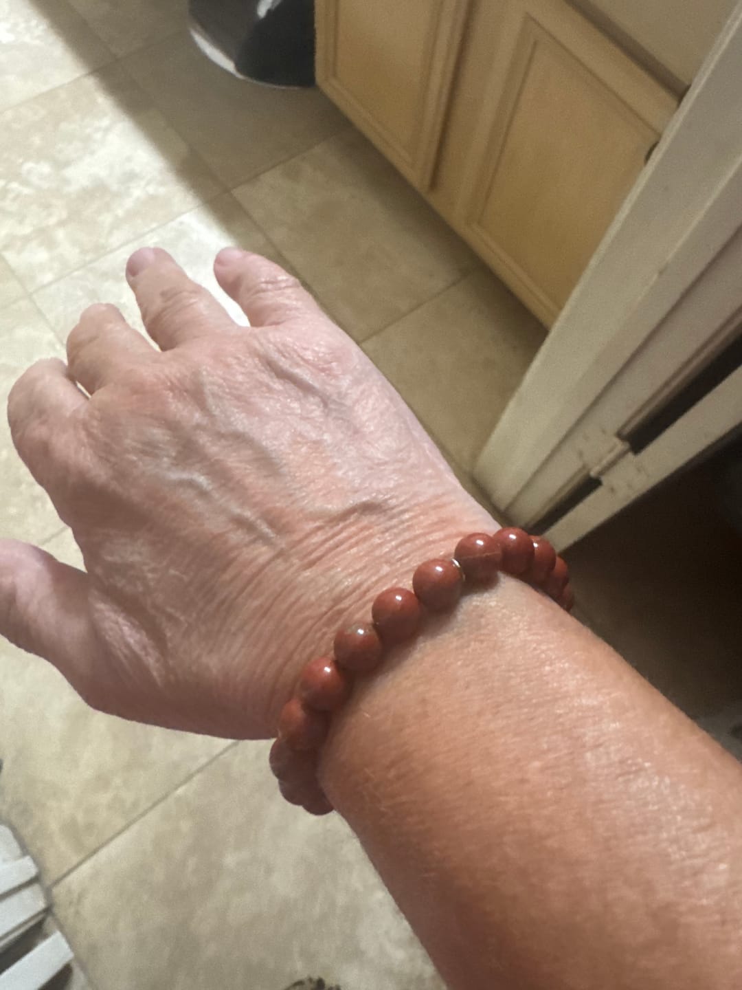 Customer photo review of Red Jasper Bracelet