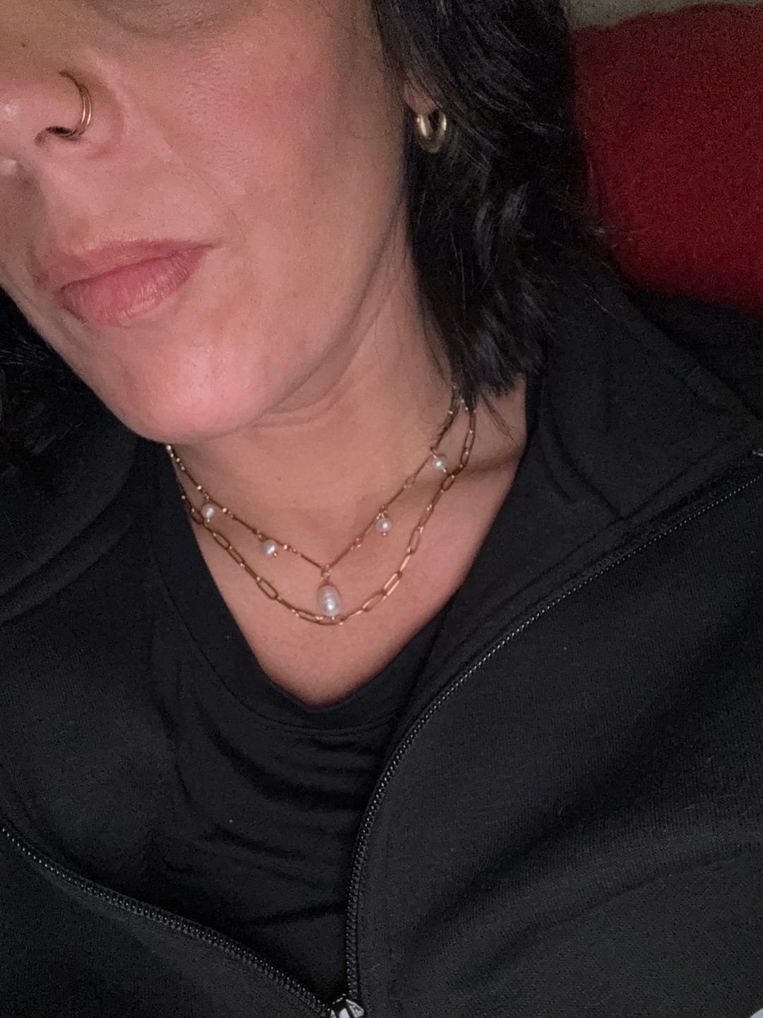 Customer photo review of Santorini Pearl Necklace