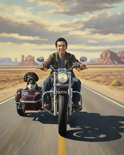 Customer photo review of Artzuzu Custom Portrait For Family - The Motorcycle Riders