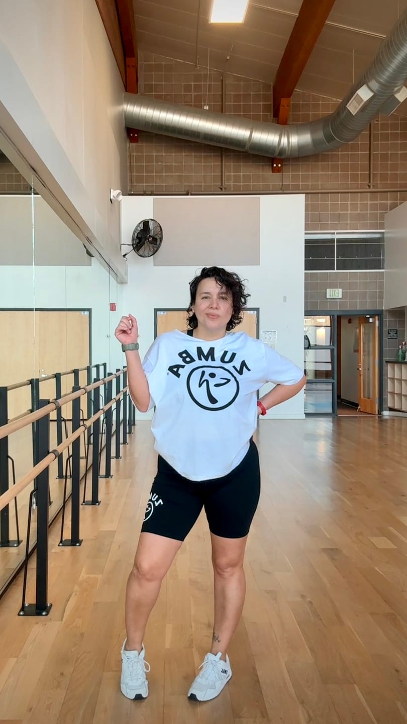 Customer photo review of Zumba Basic High Waisted Biker Shorts