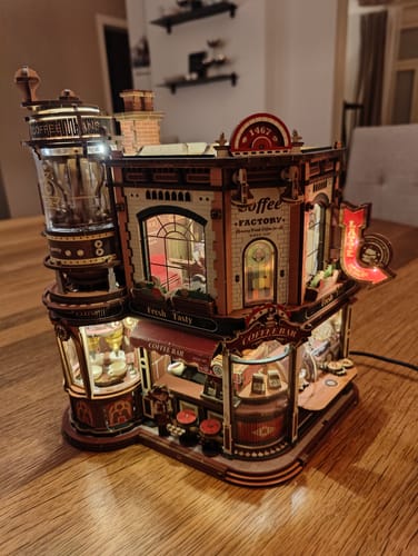 Customer photo review of Dreamy Coffee Factory 3D Wooden Puzzle