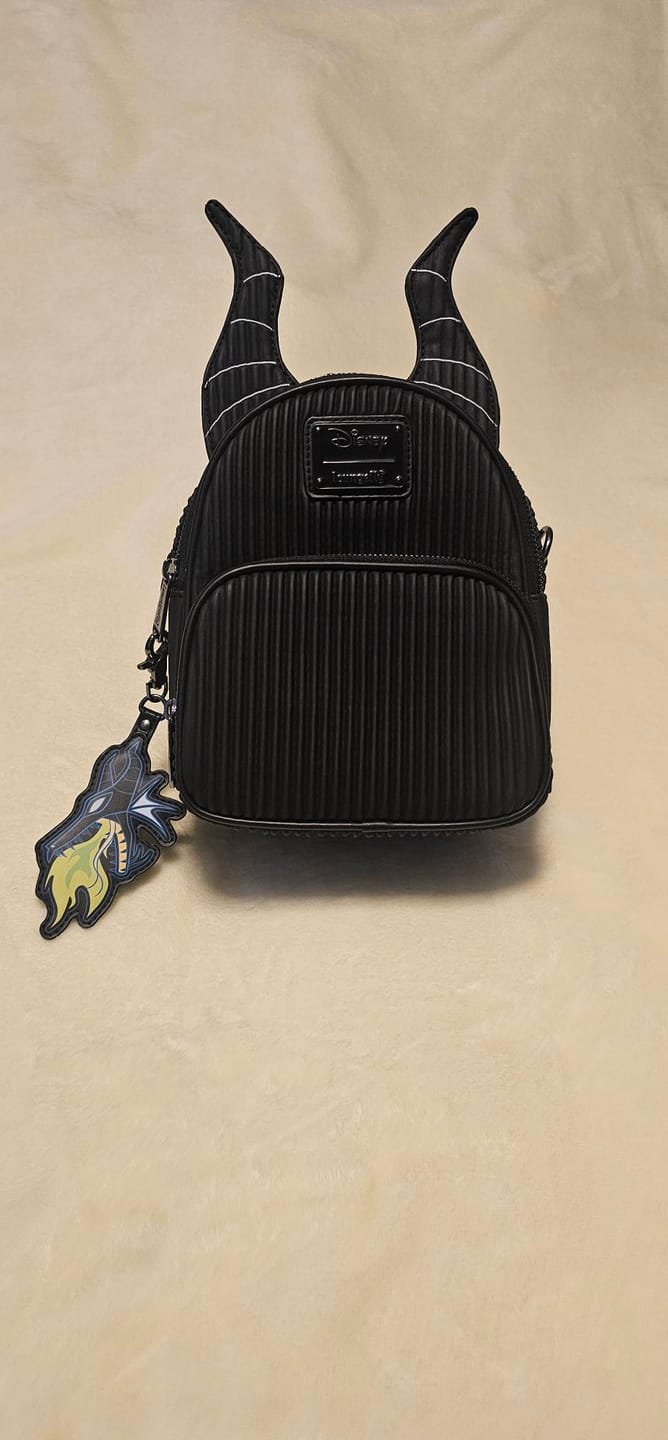 Customer photo review of Loungefly Sleeping Beauty Maleficent Dragon Convertible Mini Backpack & Crossbody Bag