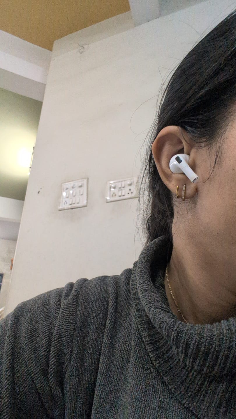 Customer photo review of Crystal Curve Earrings