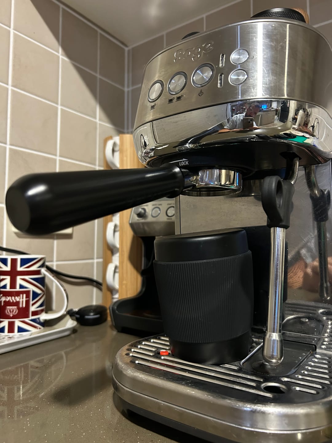Customer photo review of Bottomless Breville 54/58 Portafilter