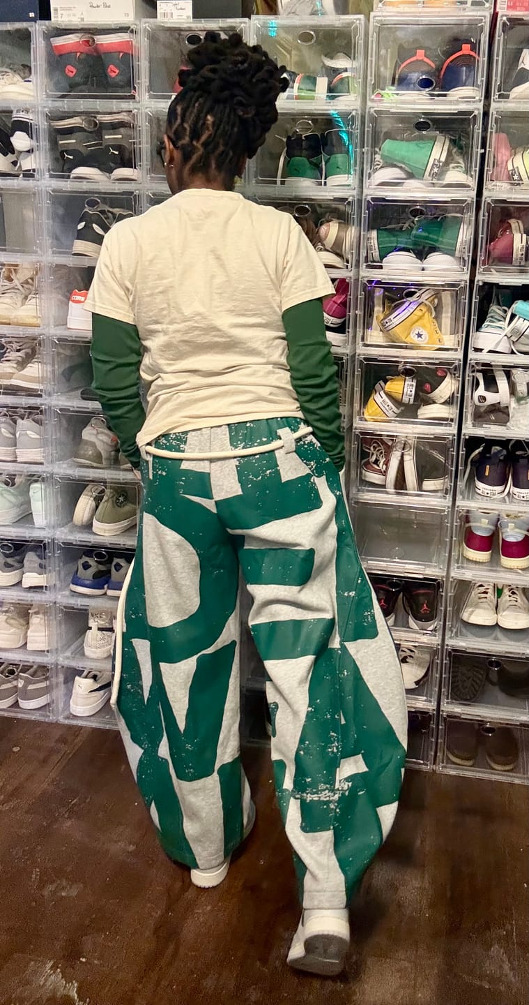 Customer photo review of Aelfric Eden Graffiti Super Baggy Barrel Sweatpants