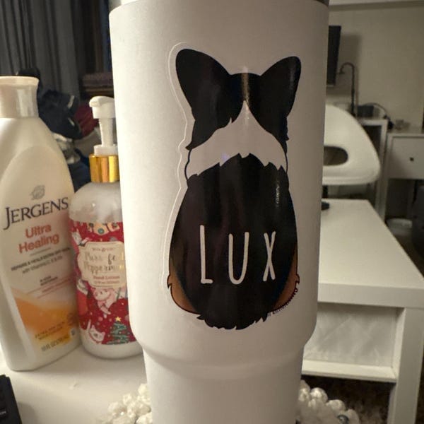 Customer photo review of Welsh Corgi Behind Sticker