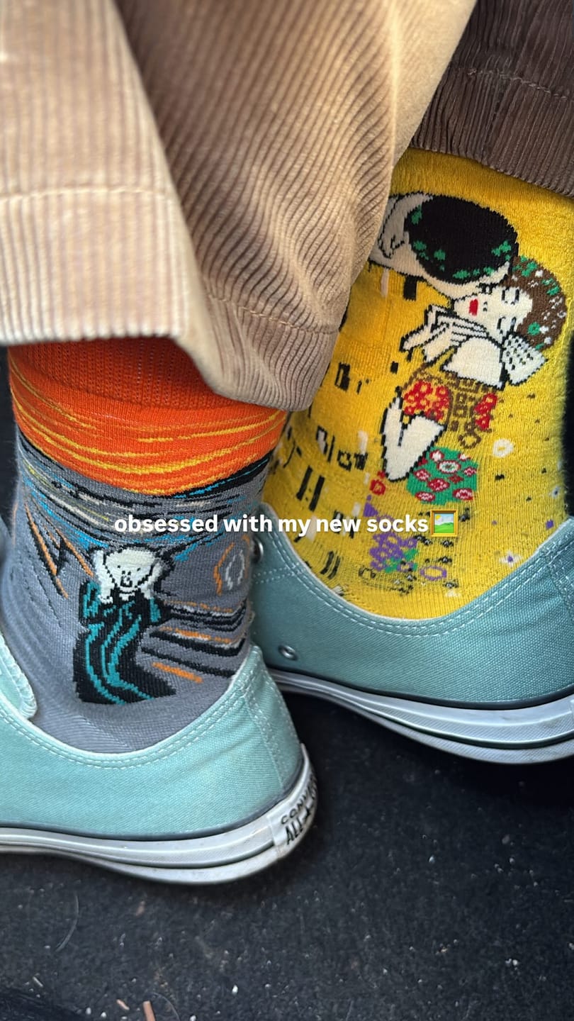 Customer photo review of Famous paintings socks