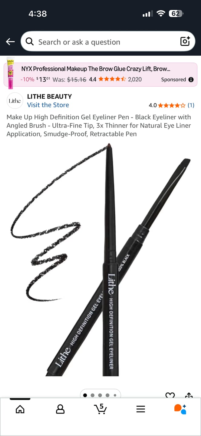 Customer photo review of High Definition Gel Eyeliner