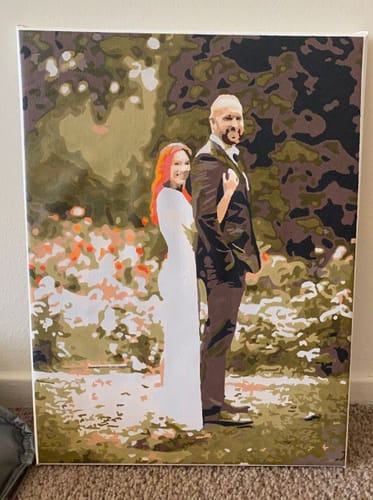 Customer photo review of Custom Portrait Paint By Numbers