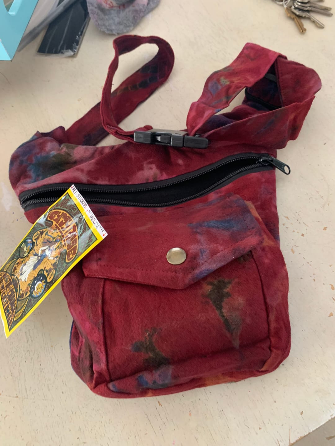 Customer photo review of Day Tripper Tie Dye Belt Bag