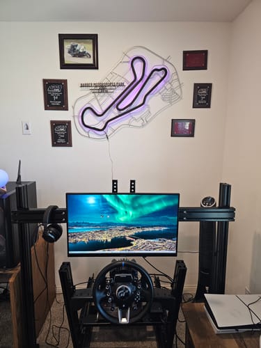 Customer photo review of Barber Motorsports Park Metal Wall Art