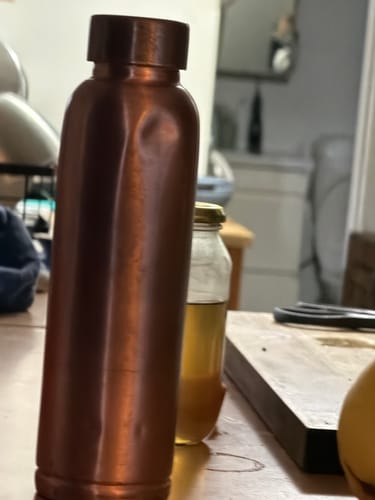 Customer photo review of Polished Copper Water Bottle 950ml
