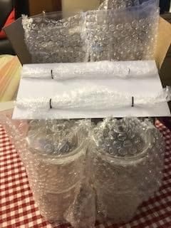 Customer photo review of Glass Drink Tumblers with Lid, Straw & Silicone Sleeve