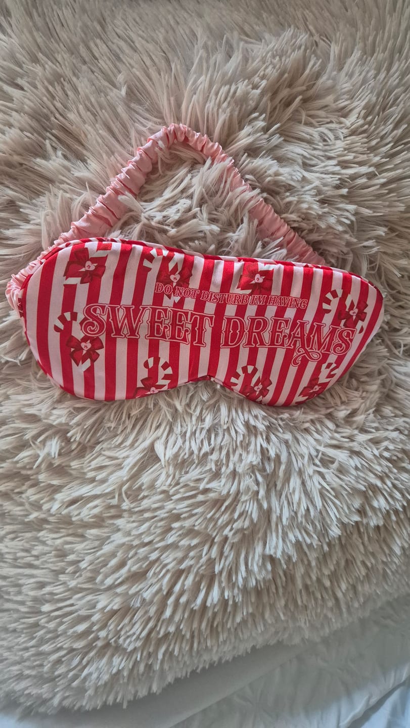 Customer photo review of P.Louise Sweet Dreams Christmas Eye Mask