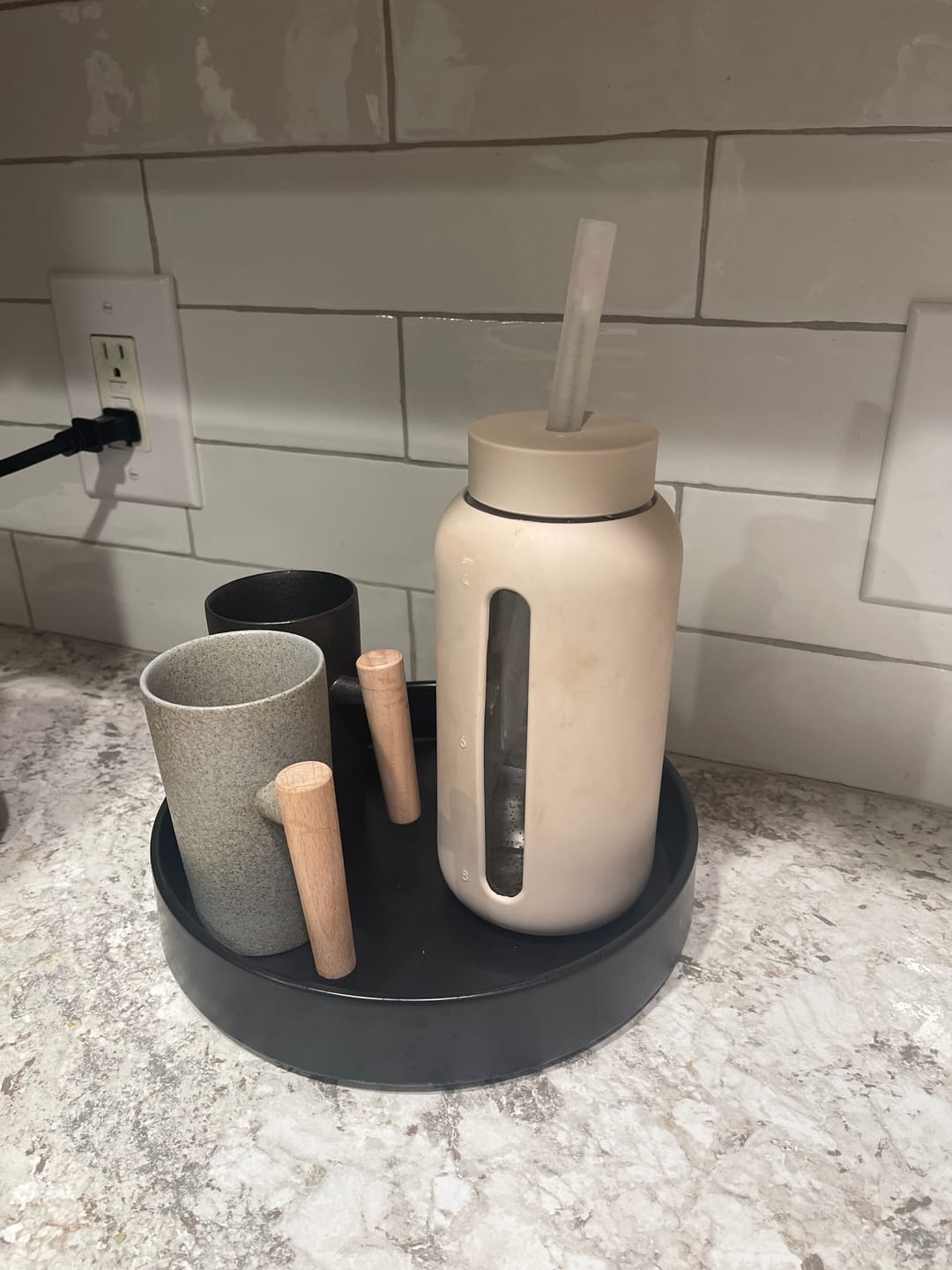 Customer photo review of Vintage Earth Coffee Cups With Wooden Handle