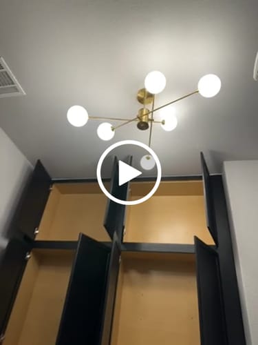 Customer video review of 6-Light Opal Glass Globe Linear Sputnik Semi Flush