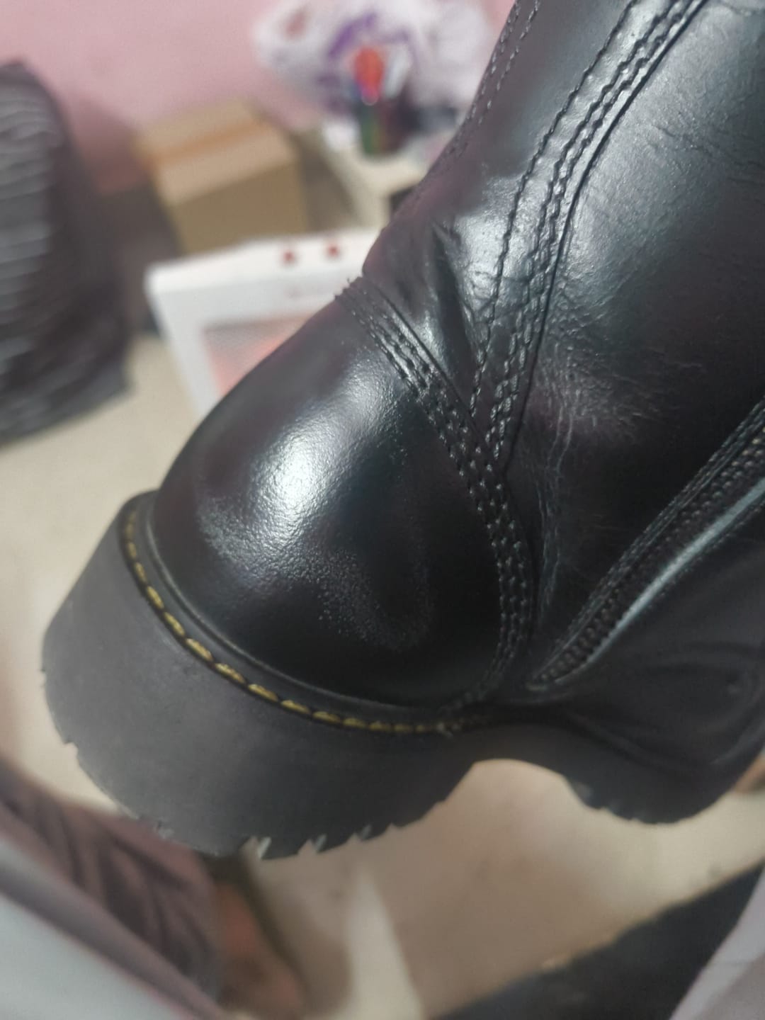Customer photo review of boots brute black with slip on shoe protector