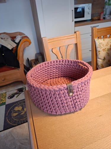 Customer photo review of Label-Set "Handmade" - Braun - CS0016 - für Häkelkörbe etc.