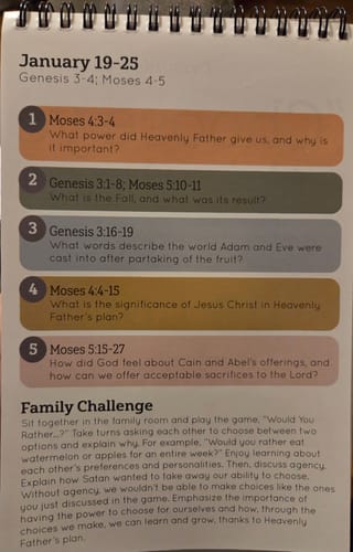 Customer photo review of Essential Conversations Flipbook for Families from the Old Testament 2026 | Aligned with Come, Follow Me