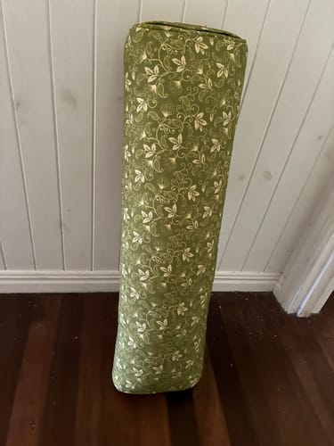 Customer photo review of Pranayama Yoga Bolster | Yoga Pillow | Sacred Lotus| Green