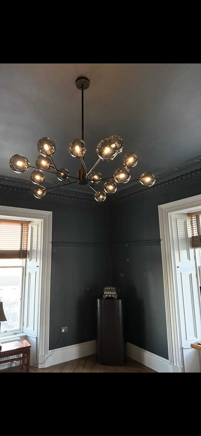Customer photo review of 15-Light Sputnik Modern Sphere Chandelier