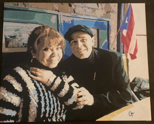 Customer photo review of Custom Portrait Paint By Numbers