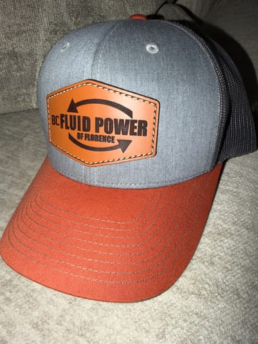 Customer photo review of Premium Custom Leather Patch Hats (Wholesale)