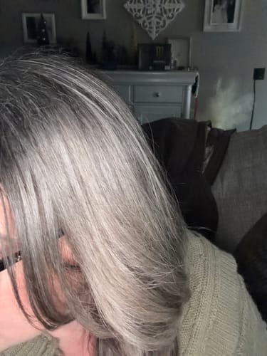 Customer photo review of XL Hair Bonnet Organic Silver Ion Silk