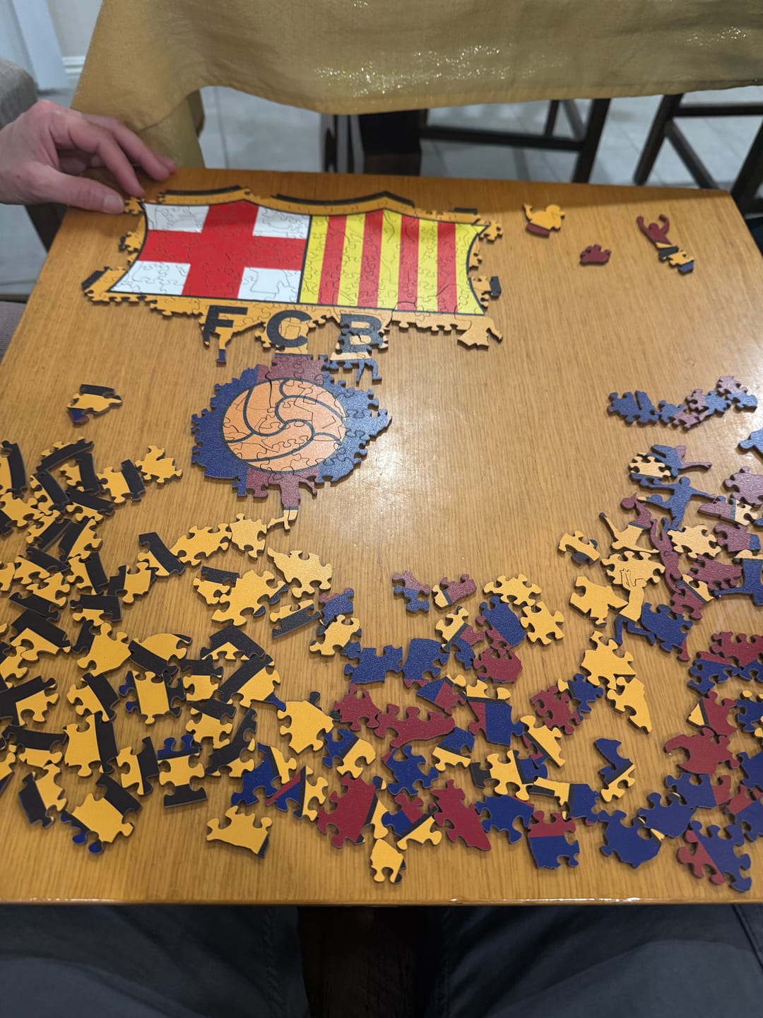 Customer photo review of FC Barcelona® Logo - Wooden Puzzle