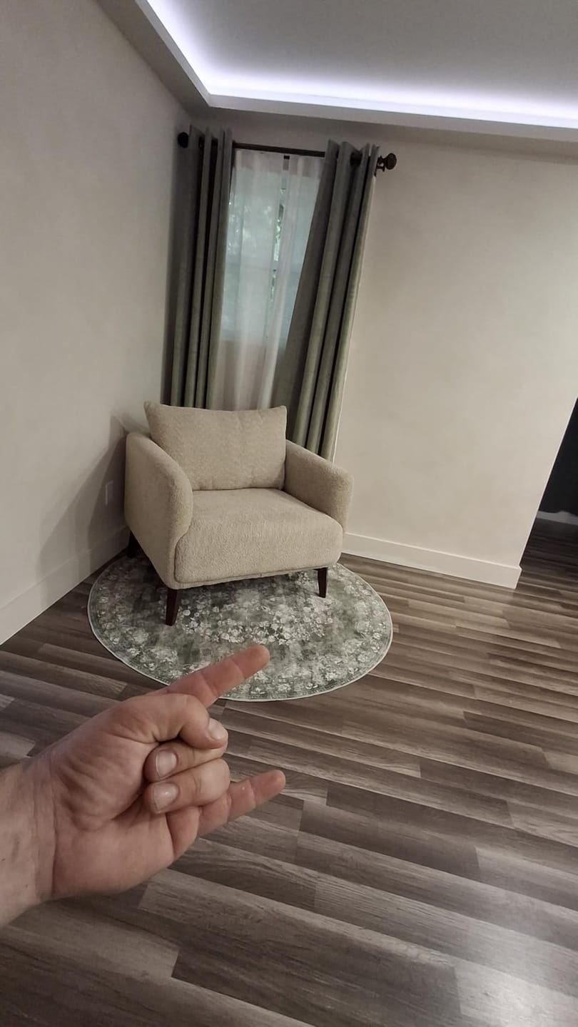 Customer photo review of Antique Distressed Medallion Area Rug