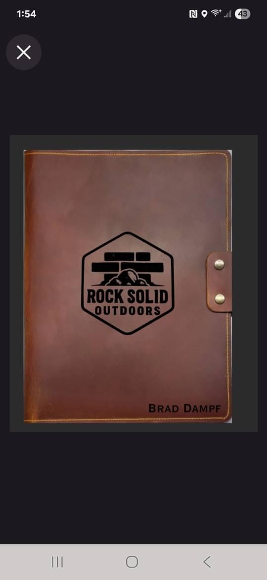 Customer photo review of Custom Leather Portfolio with Notepad & Planner – Personalized Padfolio with Logo or Name for Professionals