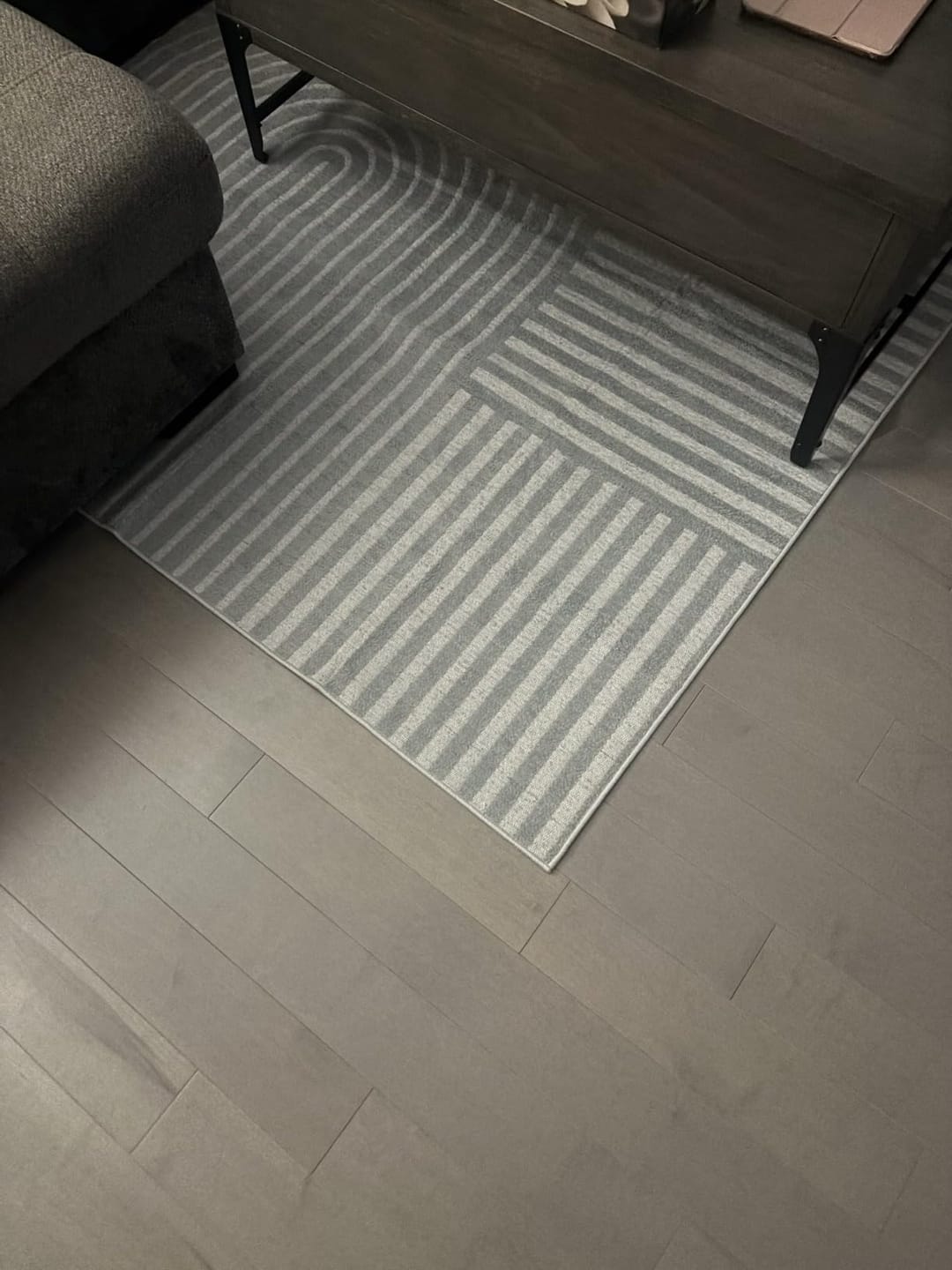 Customer photo review of Echo Washable Area Rug - Gray