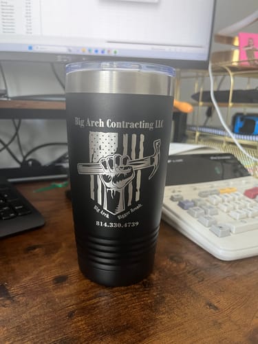 Customer photo review of (6 Pieces) Laser Engraved Tumbler | 20 oz