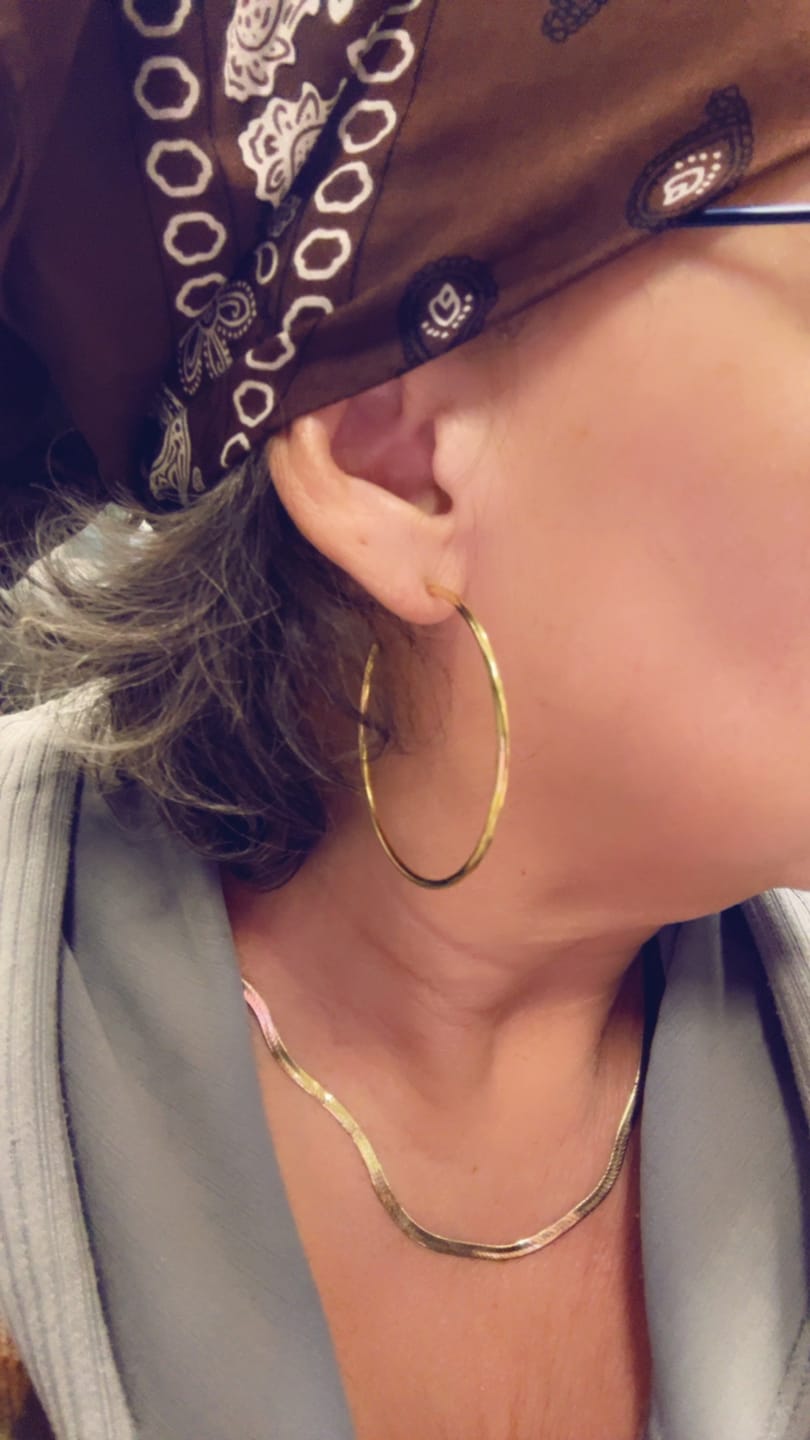 Customer photo review of Hoop Earrings