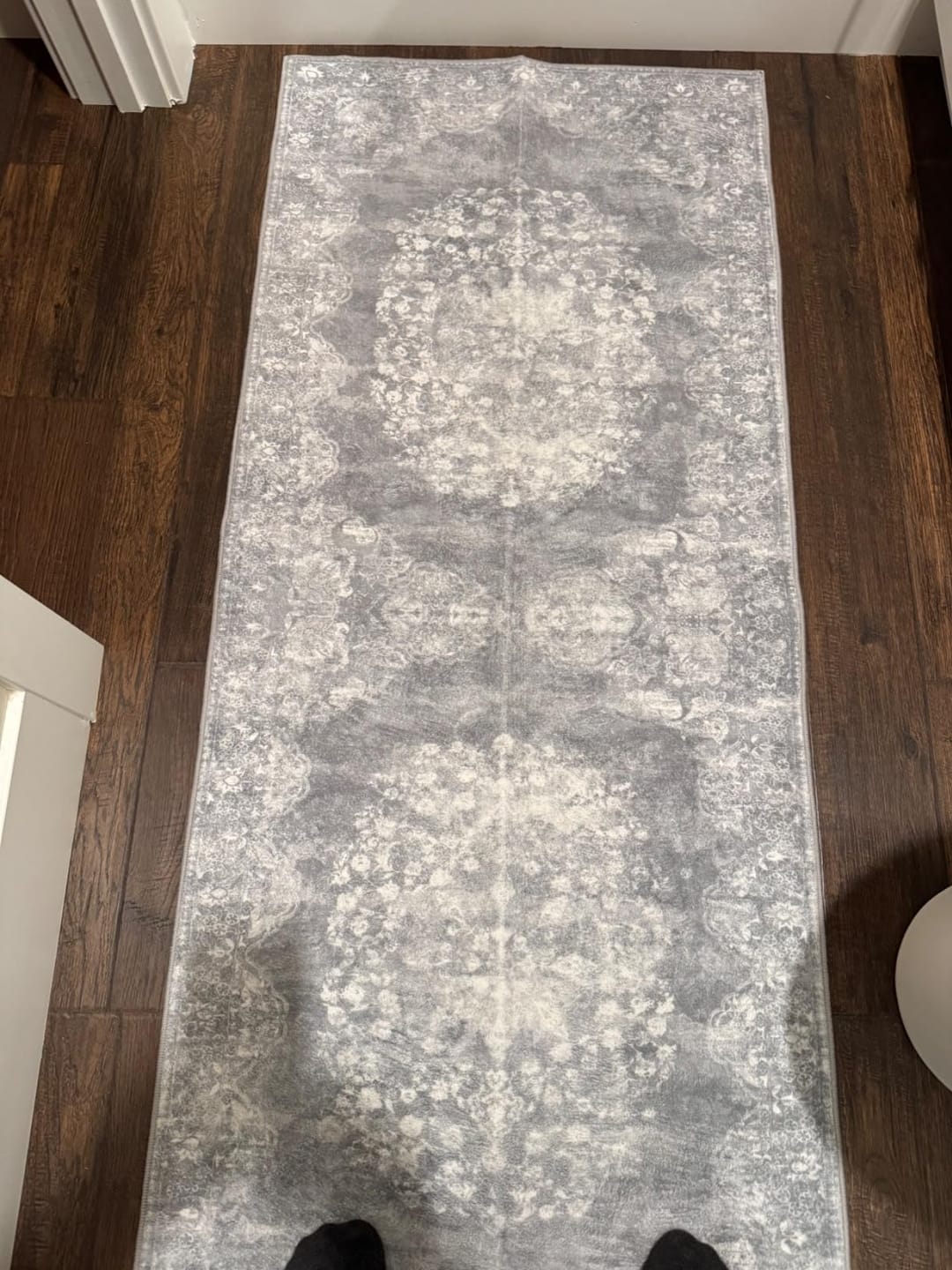 Customer photo review of Antique Distressed Medallion Area Rug