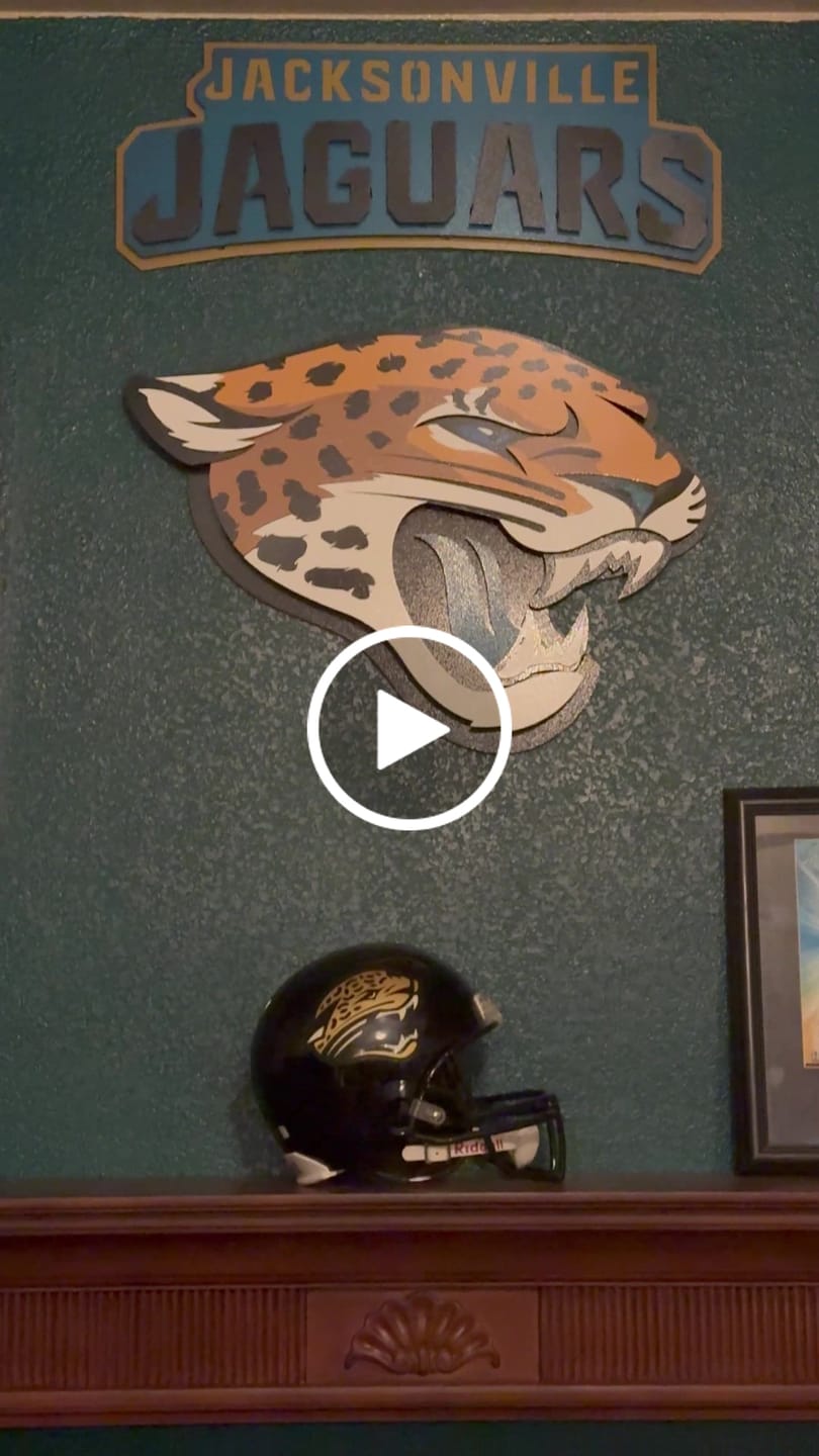 Customer video review of Jacksonville Jaguars 3D Vintage Metal Wall Art