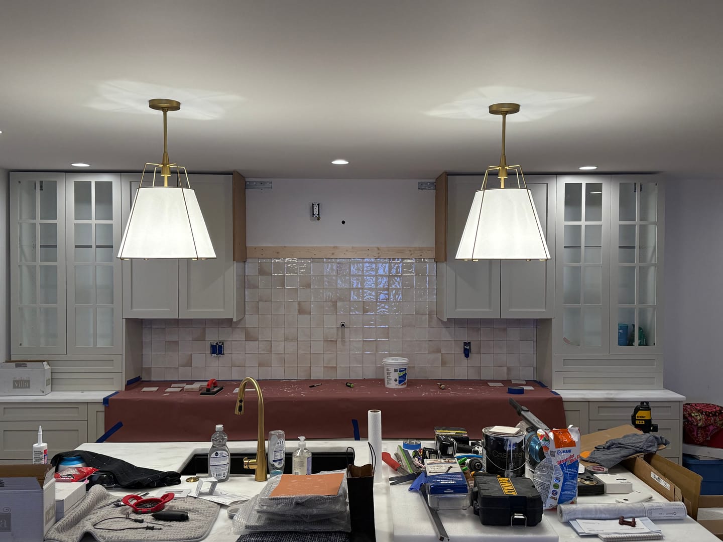 Customer photo review of Modern Fabric Conical Drum Cage Pendant Light