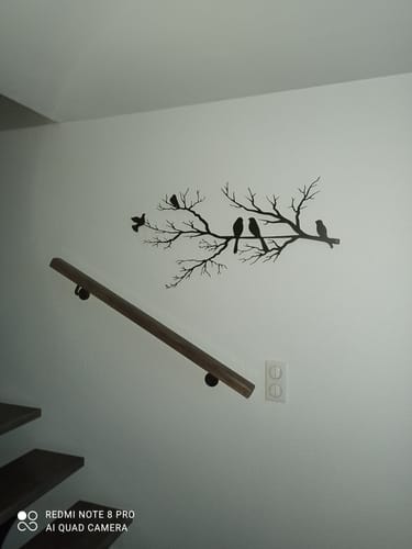 Customer photo review of Décoration murale en métal moderne - Oiseaux sur branche (V.02)