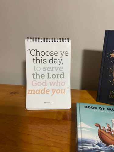 Customer photo review of Essential Conversations Flipbook for Families from the Old Testament 2026 | Aligned with Come, Follow Me