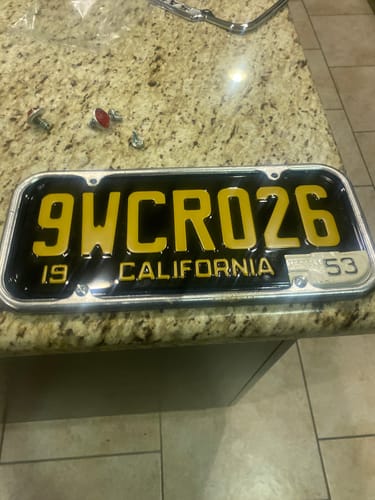 Customer photo review of 1951 CALIFORNIA LICENSE PLATE 6"x14" (351.5mm x 156.5mm)