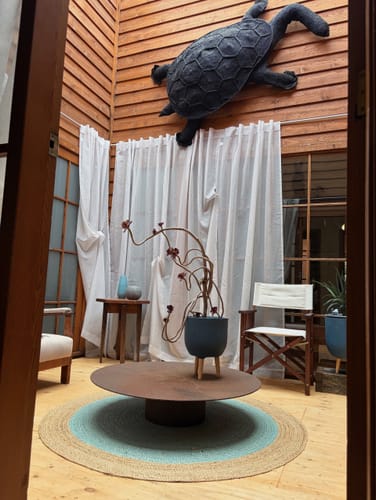 Customer photo review of Aerin Polo Round Blue