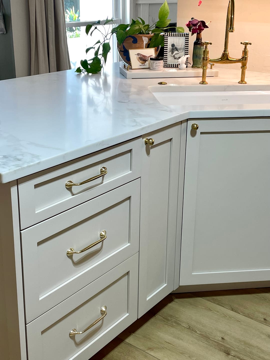 Customer photo review of Richmond Cabinet Pulls - Unlacquered Brass Polished