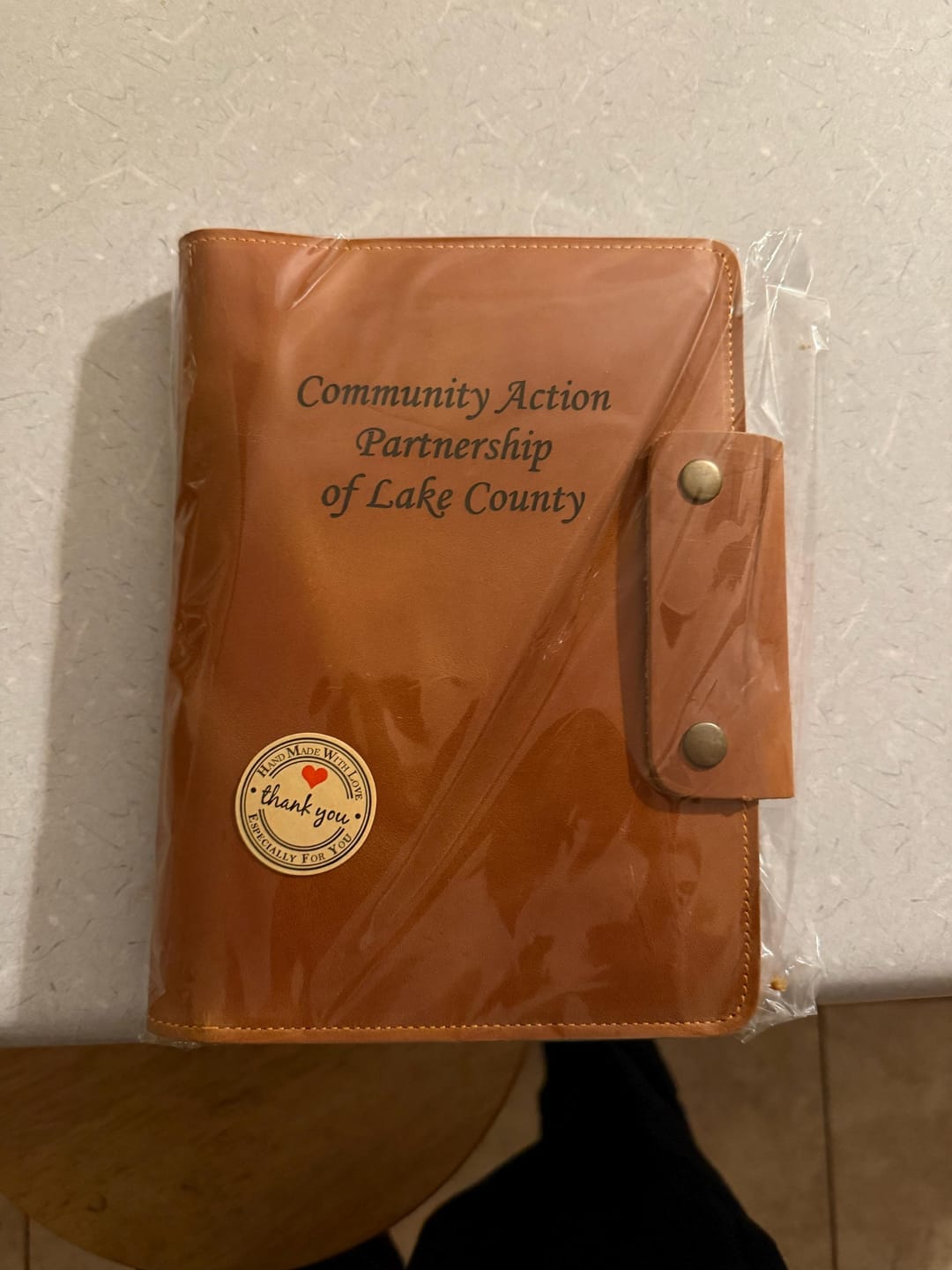 Customer photo review of 2026 Leather Planner, Personalized Refillable Leather Journal A5 Size + Free Pen