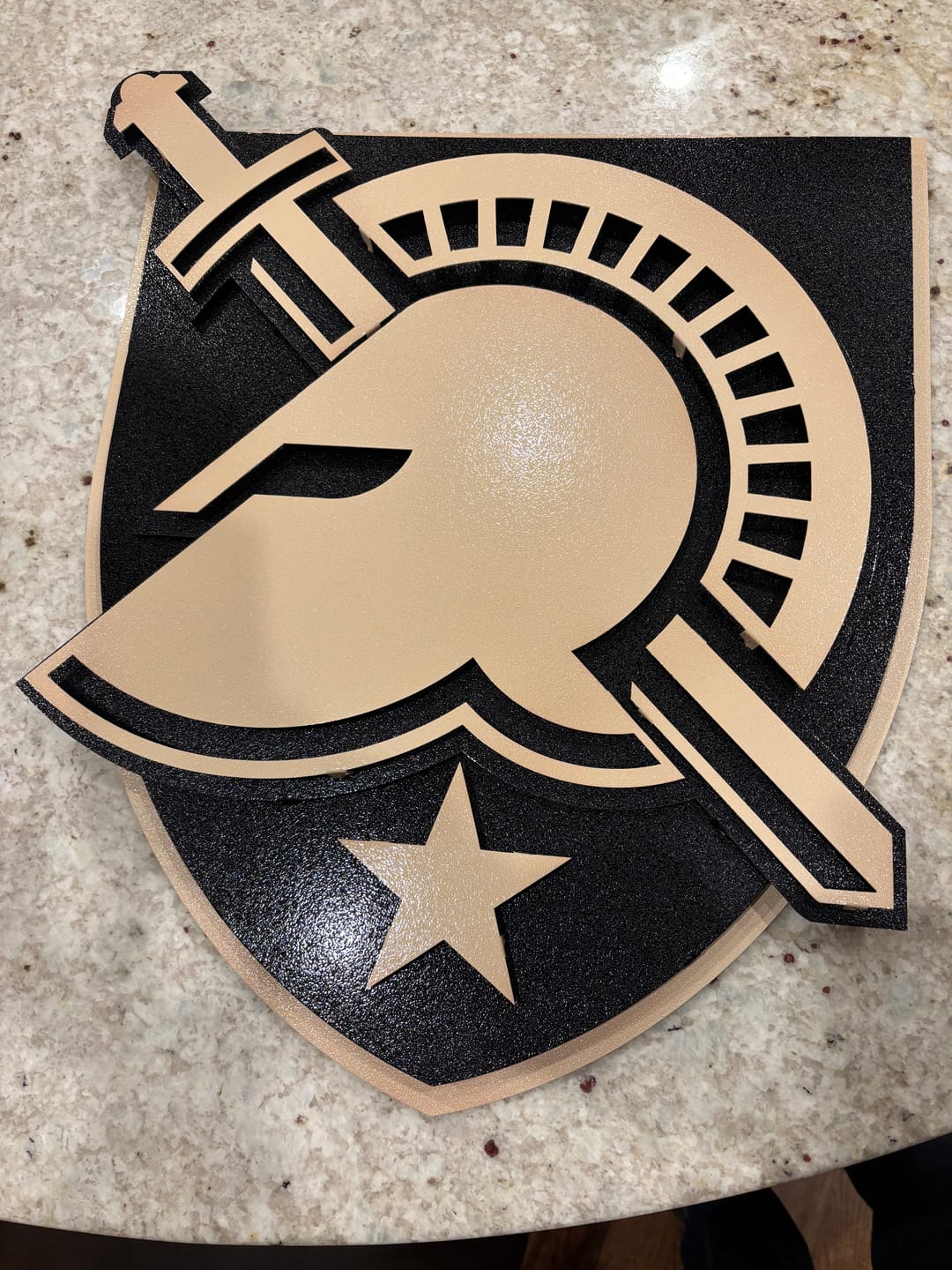 Customer photo review of US Military Academy ARMY West Point Shield 3D Metal Wall Art