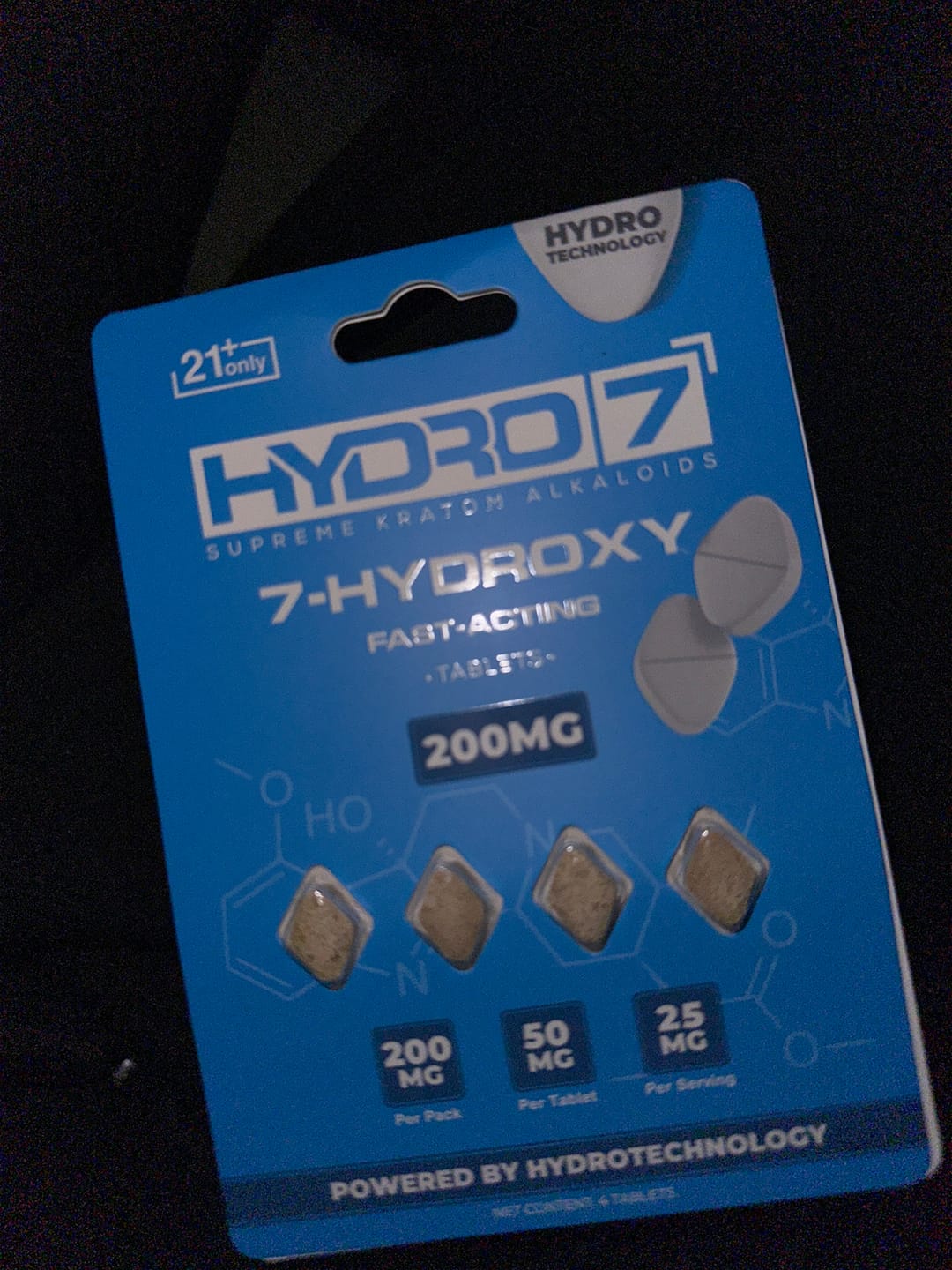 Customer photo review of 7-Hydroxy Tablets - 60MG (50 Count) 3000MG