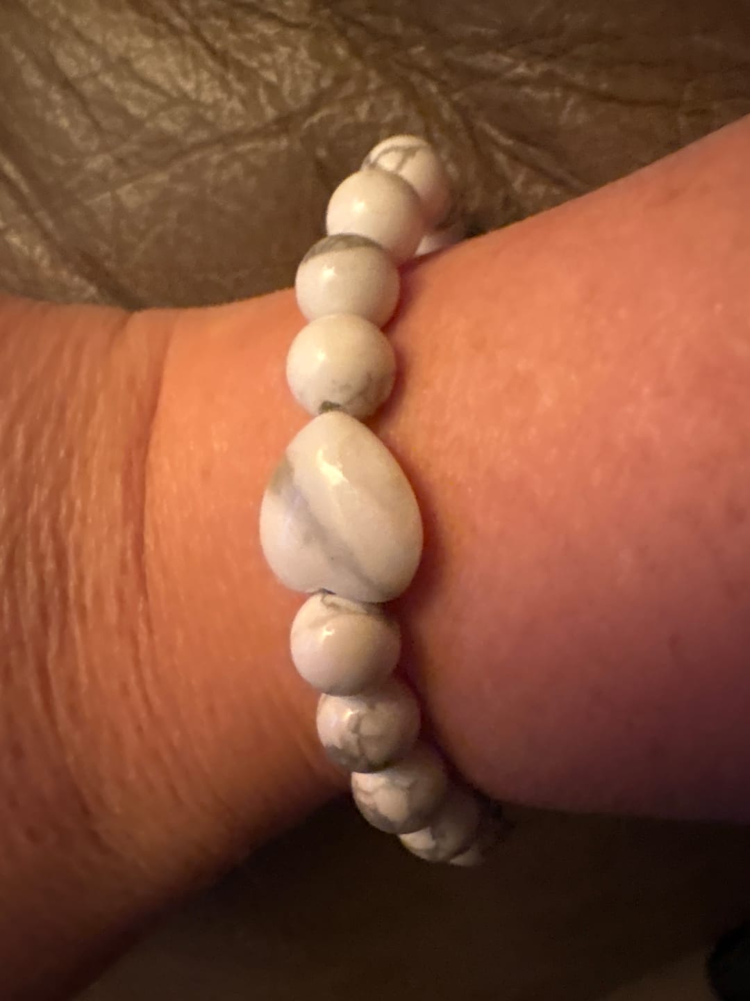 Customer photo review of White Howlite Bracelet